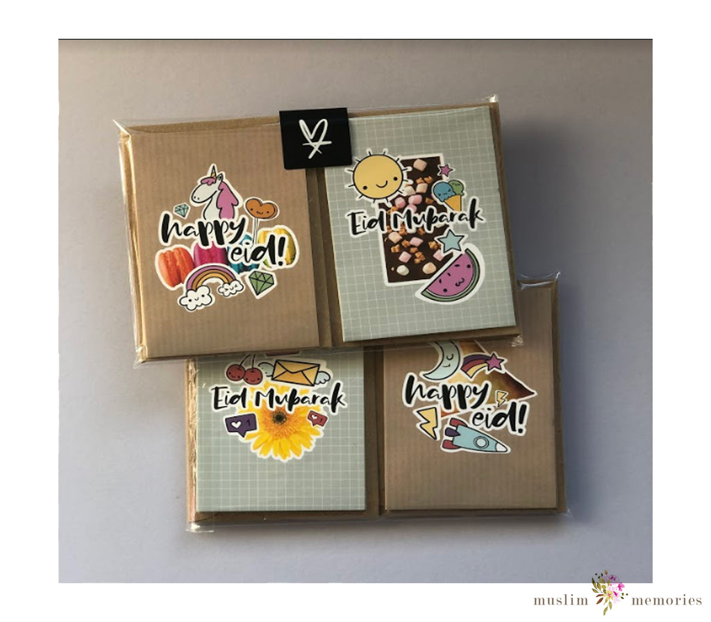 8 Doodle Bug Eid Cards Multipack Muslim Memories