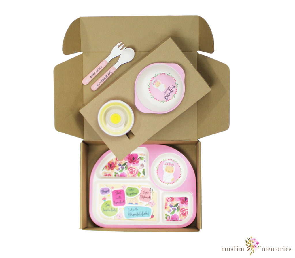 Muslim Girl Kids Tableware Gift Set Imaan Kidz