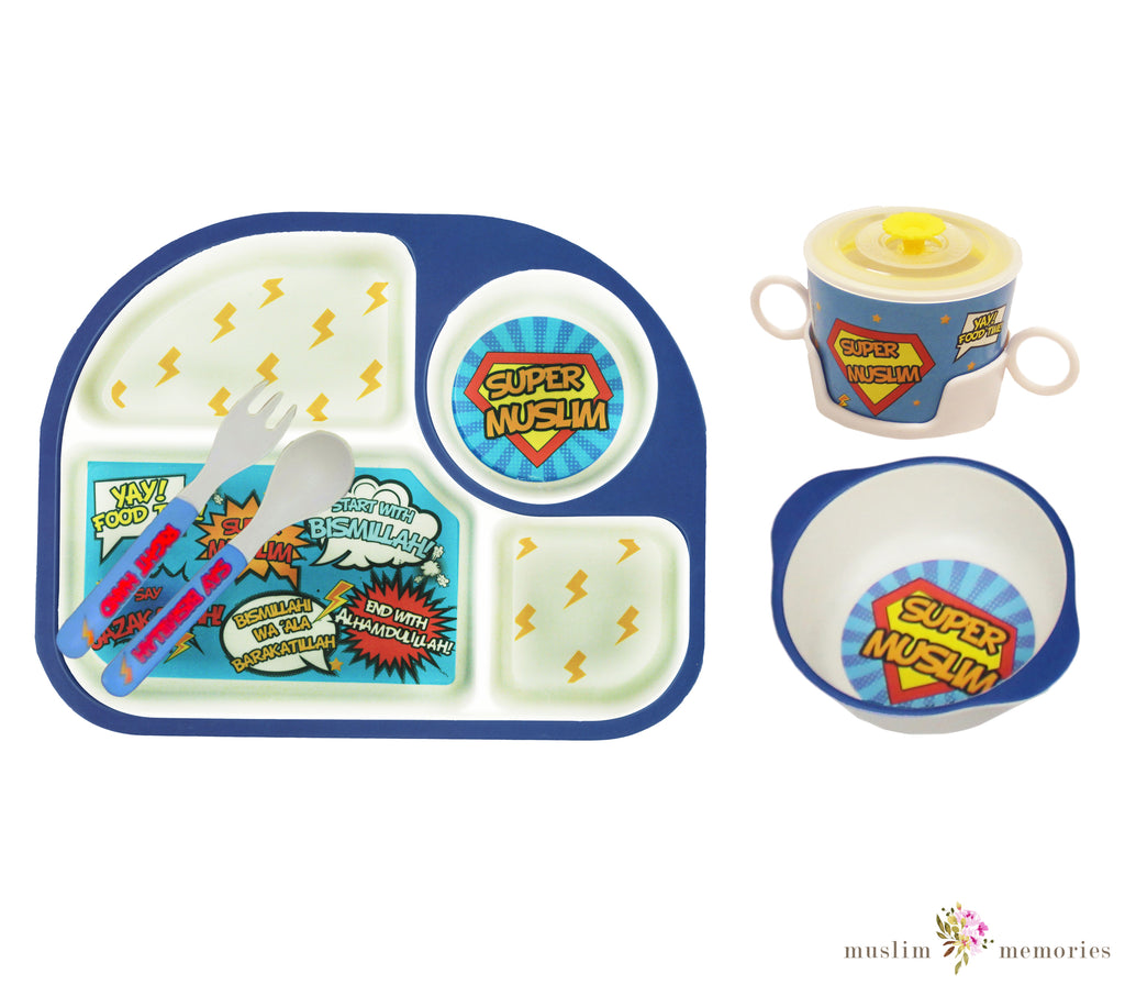 Super Muslim Kids Tableware Gift Set Imaan Kidz