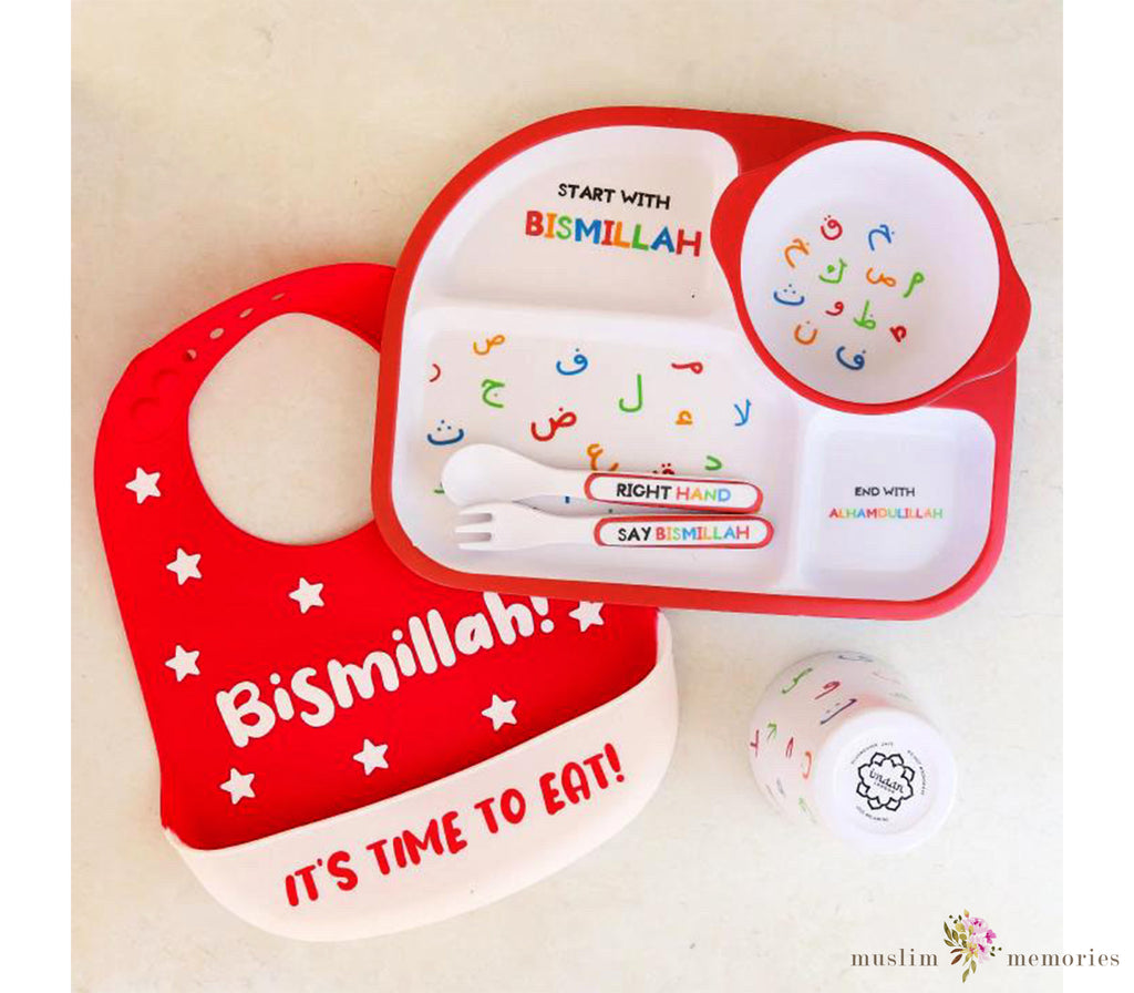 Arabic Alphabets Kids Tableware Set Imaan Kidz