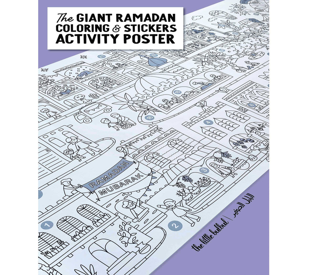 Ramadan Giant Coloring Poster and Stickers Set Muslim Memories