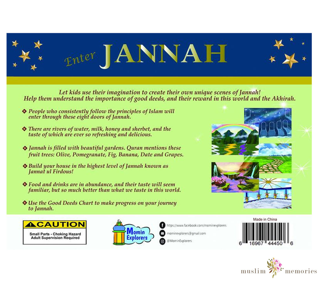 Enter Jannah Reusable Stickers Set Muslim Memories