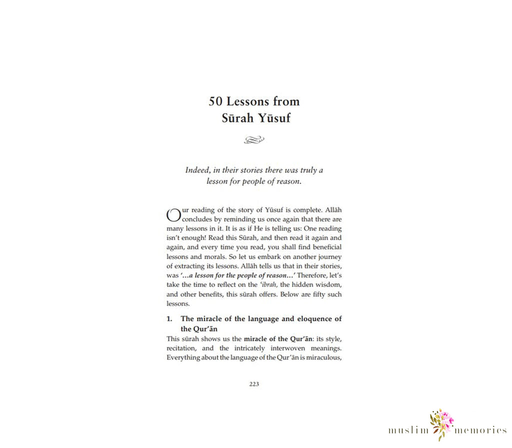 Lessons From Surah Yusuf By Yasir Qadhi Muslim Memories