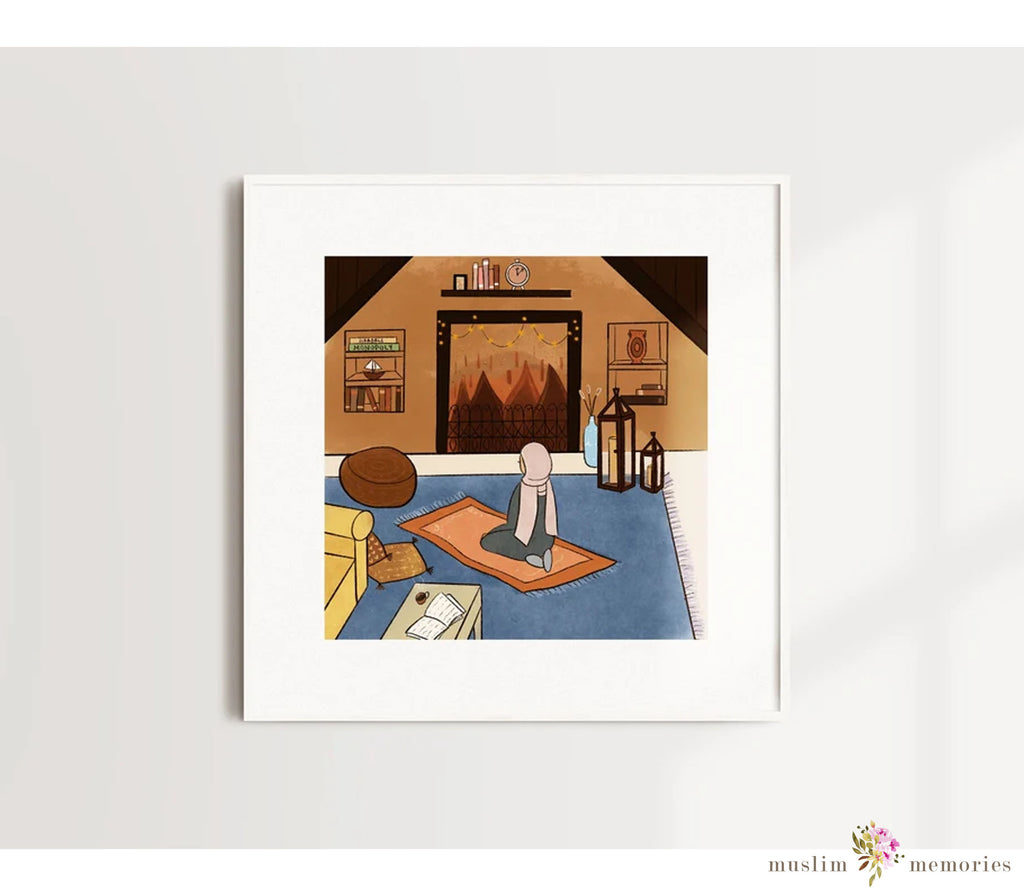 Cute Hijabi Islamic Wall Art Prints Muslim Memories