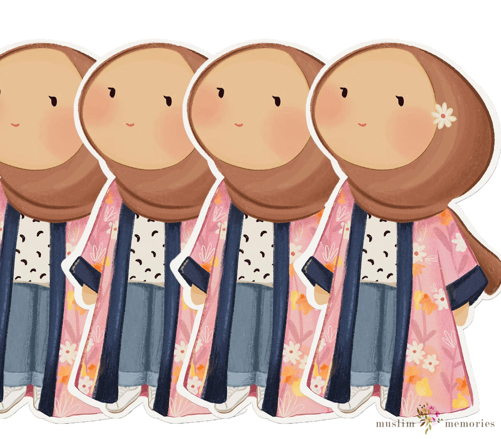 Islamic Sticker Set Featuring Hijabi's Muslim Memories