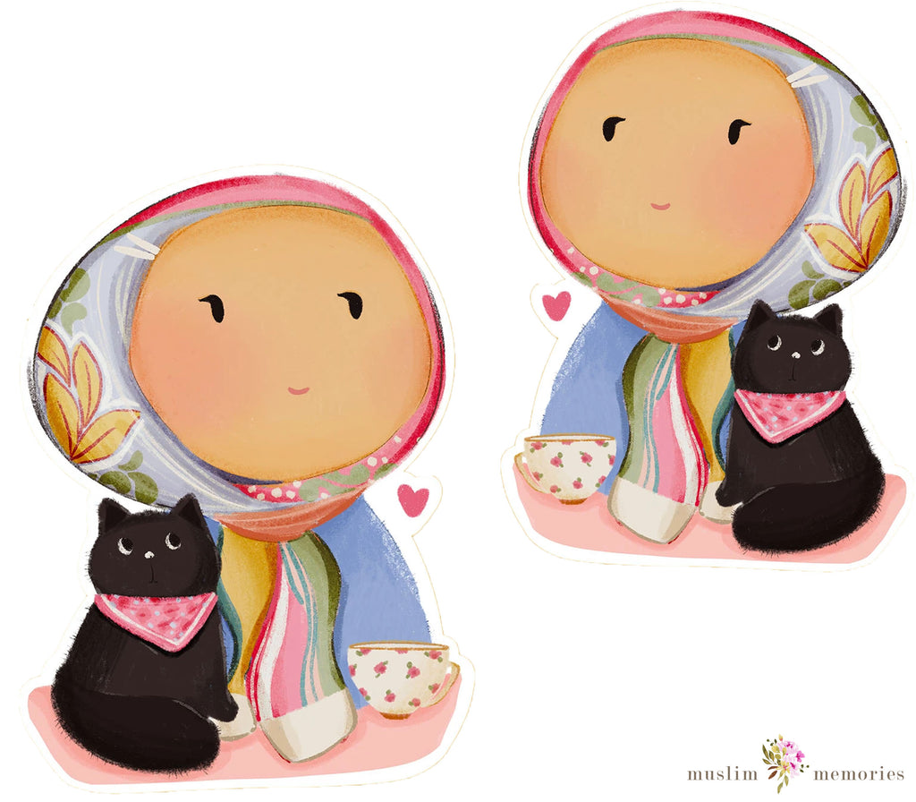 Islamic Sticker Set Featuring Hijabi's Muslim Memories