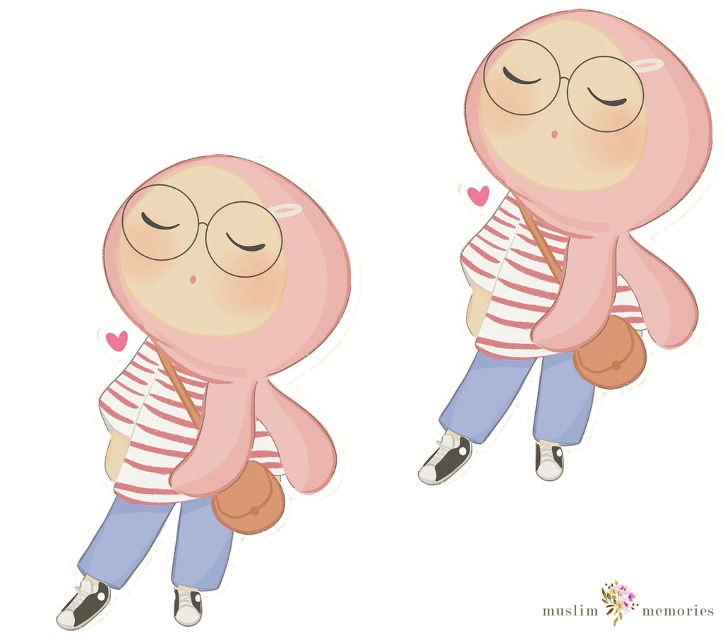 Islamic Sticker Set Featuring Hijabi's Muslim Memories