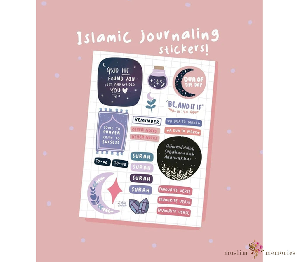 Islamic Journal Stickers sheet Muslim Memories
