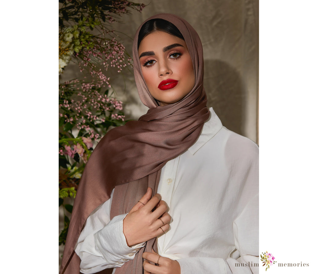 CHANTERELLE Satin Modal Hijab Muslim Memories