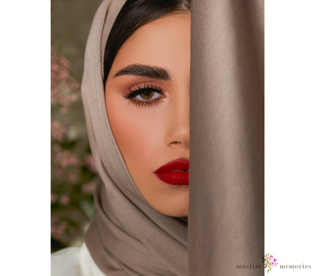 PEWTER Satin Modal Hijab Muslim Memories