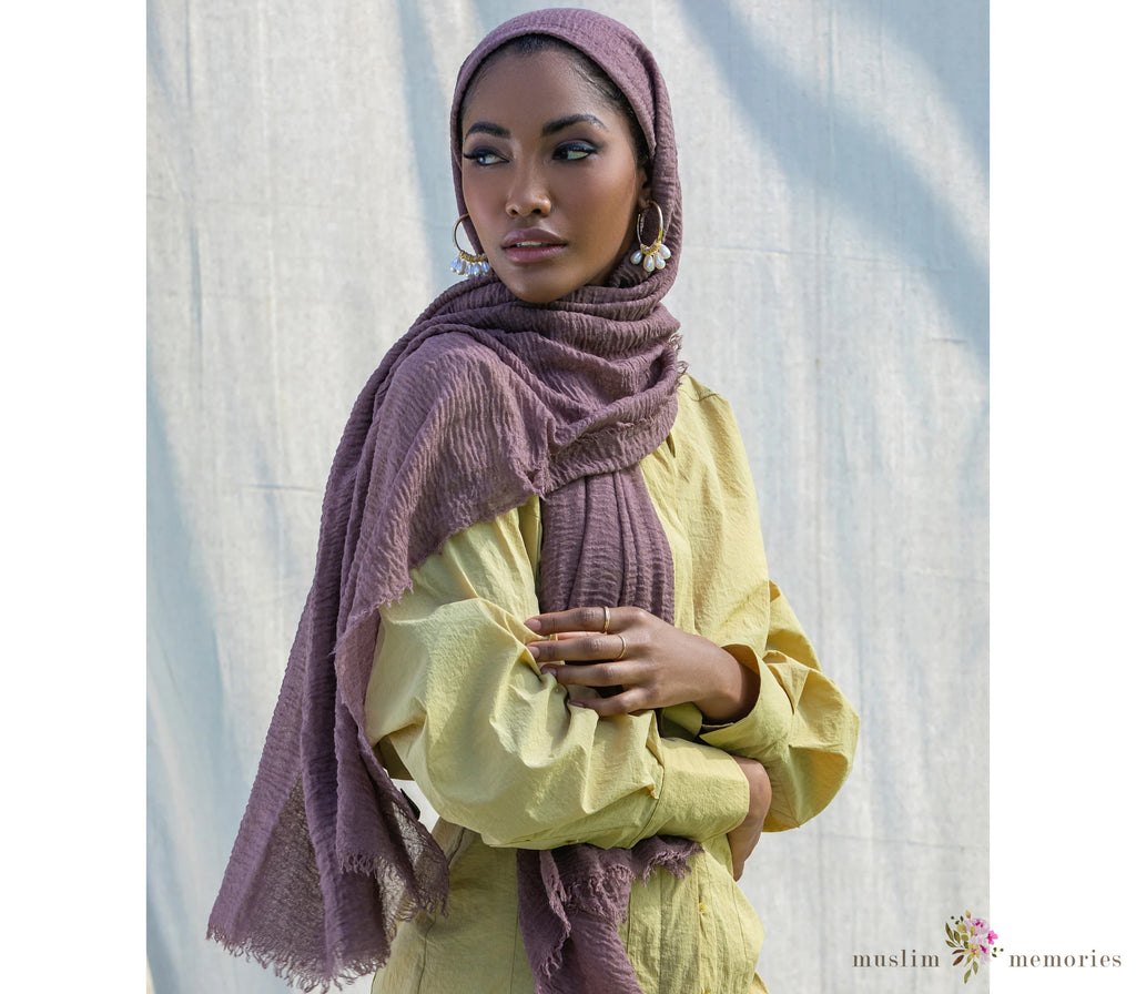 ASH ROSE Premium Cotton Hijab Muslim Memories