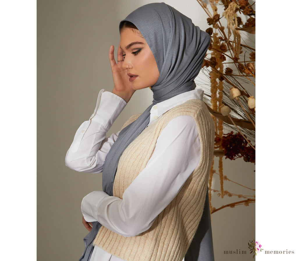 FADED DENIM Premium Jersey Hijab Muslim Memories