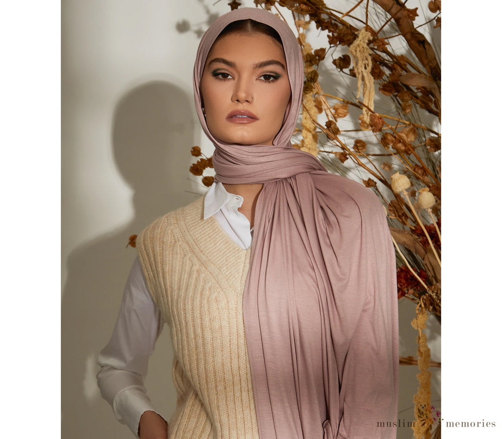 CLOUD PINK Premium Jersey Hijab Muslim Memories