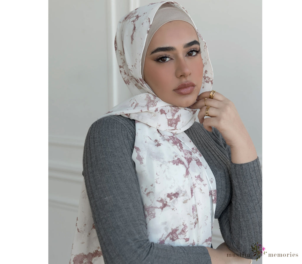 NEA Printed Chiffon Hijab Muslim Memories