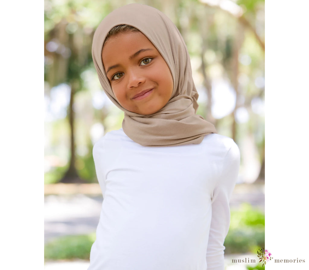 Kids' Effortless (Pre-Sewn) FAWN Hijab Muslim Memories