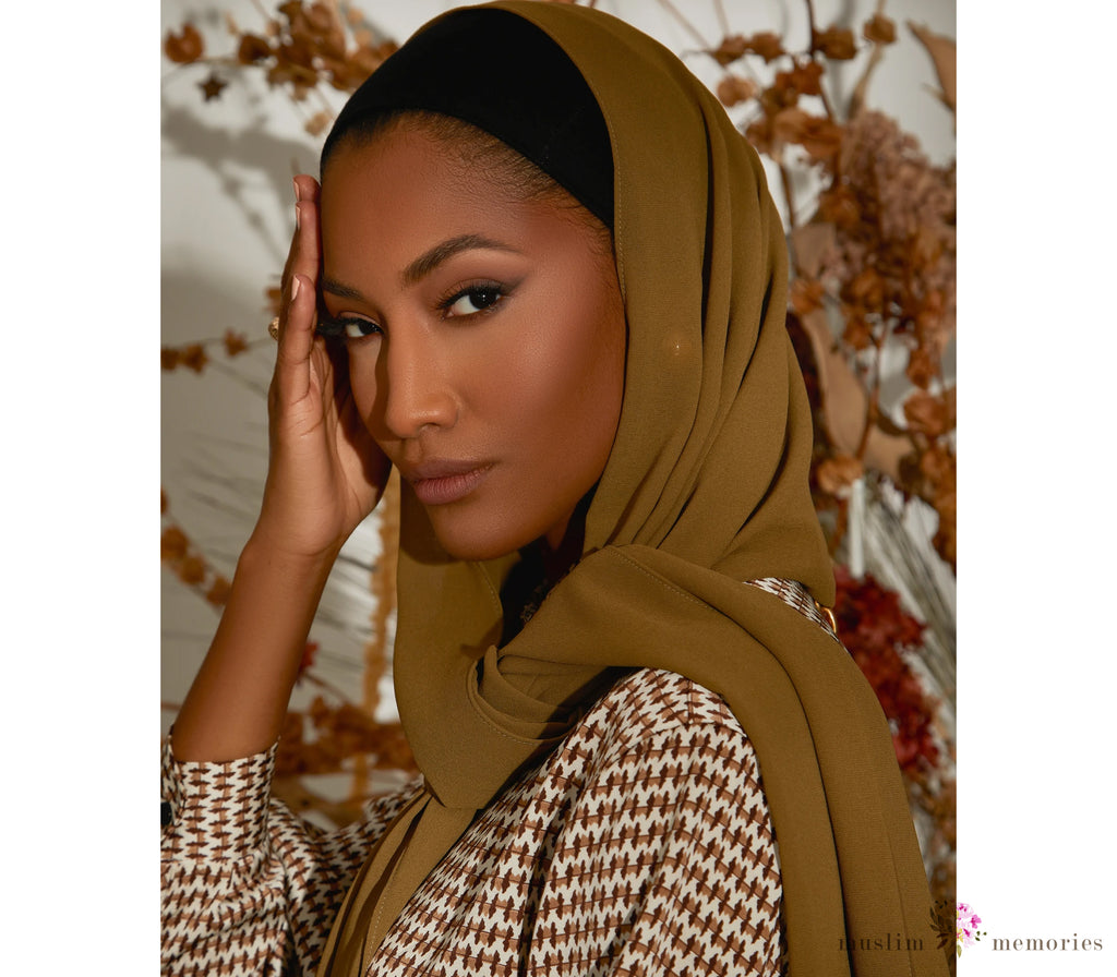 Wide Band Cotton Under Scarf Black Muslim Memories