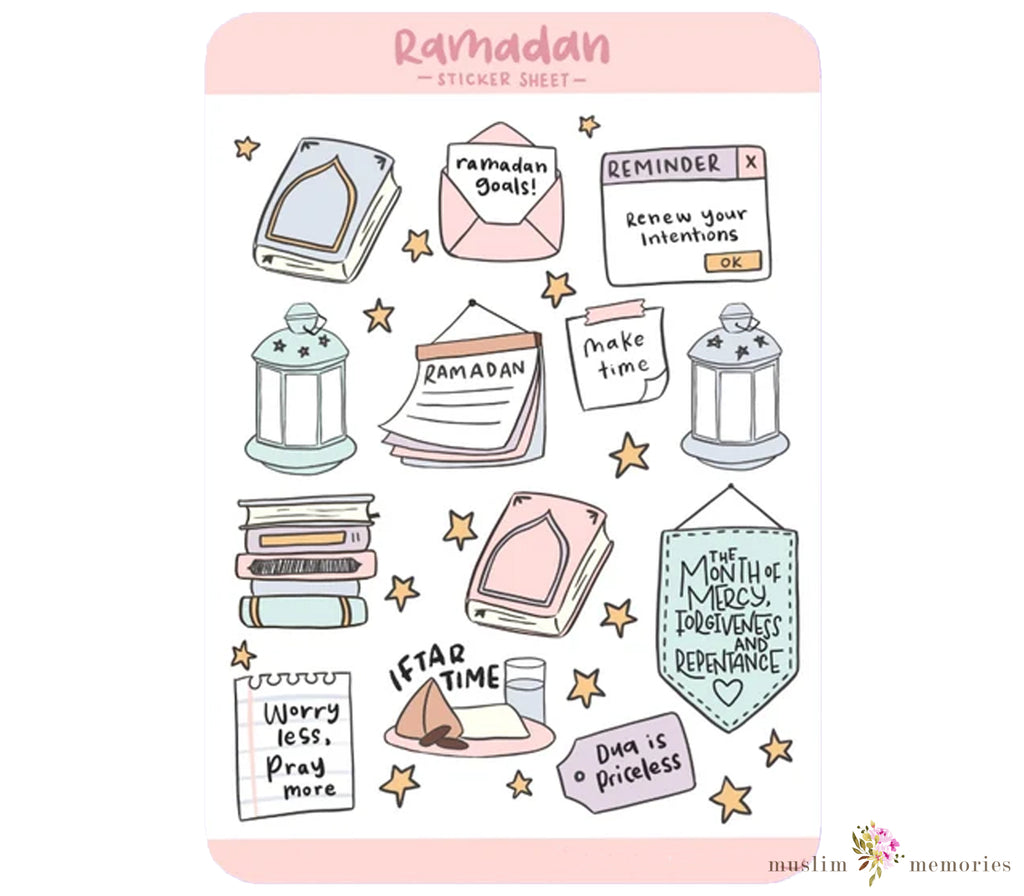 Ramadan Planner Vinyl Sticker Set Muslim Memories