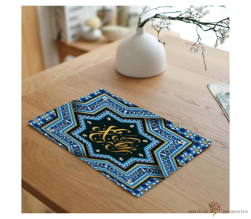 Mandala Ramadan Lantern Linen Mat Muslim Memories