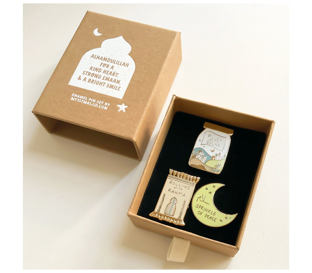 My1stMasjid Enamel Pin Gift Set Muslim Memories