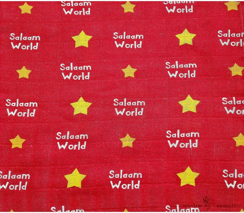 Arabic Alphabet Baby 100% Cotton Muslin Cloths (Set of 3) Muslim Memories