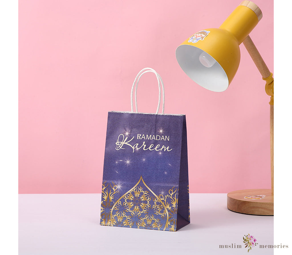 Ramadan Mubarak Paper Gift Bags Set of 8 (Large) Muslim Memories
