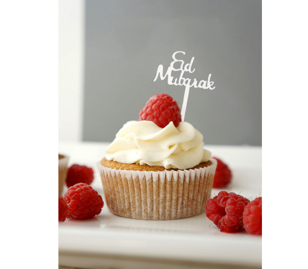 Eid Mubarak Acrylic Cupcake Toppers Muslim Memories