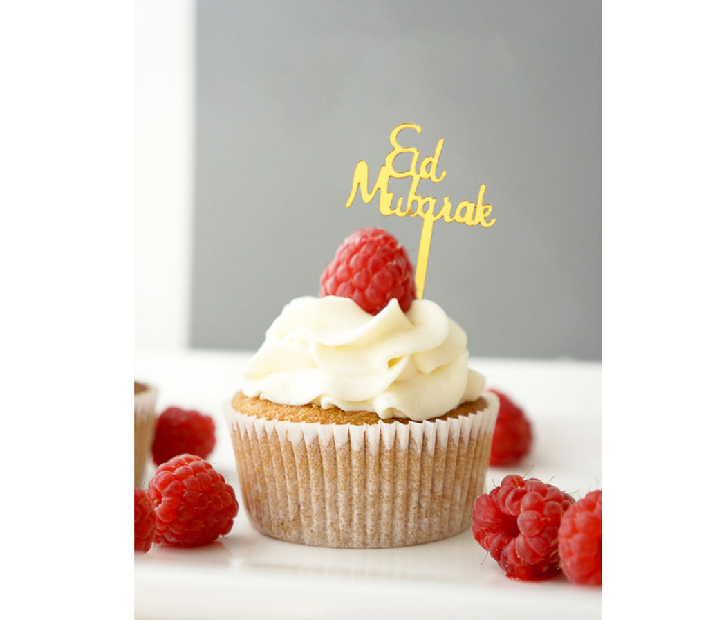 Eid Mubarak Acrylic Cupcake Toppers Muslim Memories