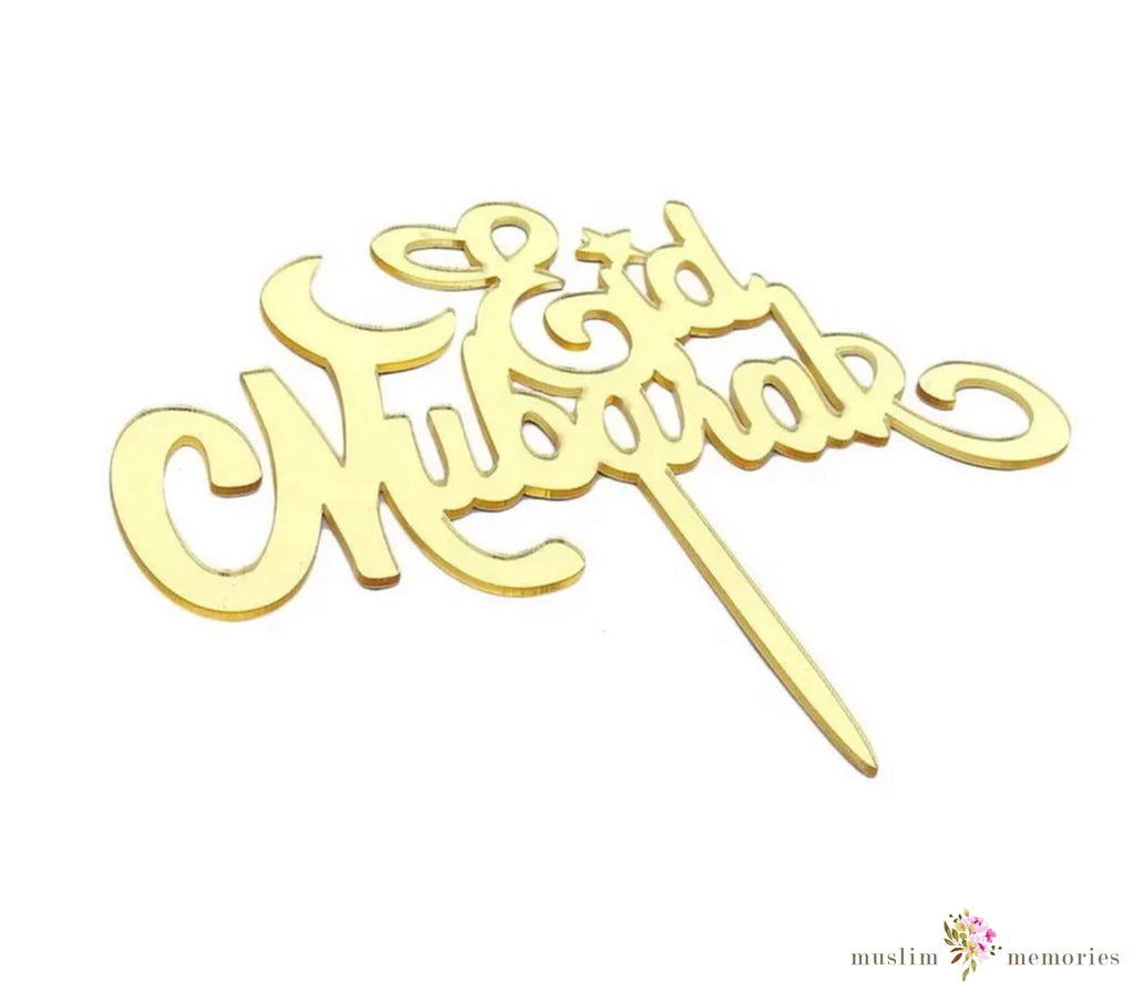 Eid Mubarak Acrylic Cupcake Toppers Muslim Memories