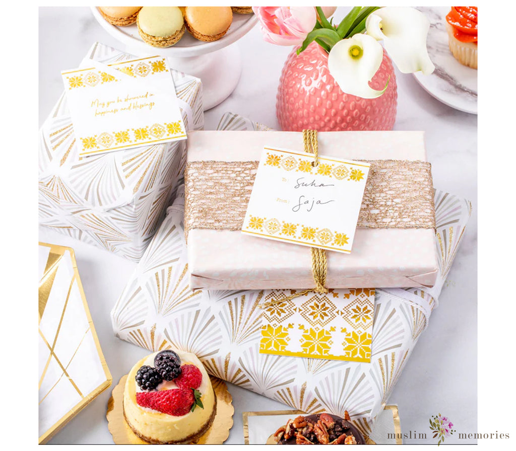 Tatreez Celebration Gift Tags (Set of 12) Amasi Decor