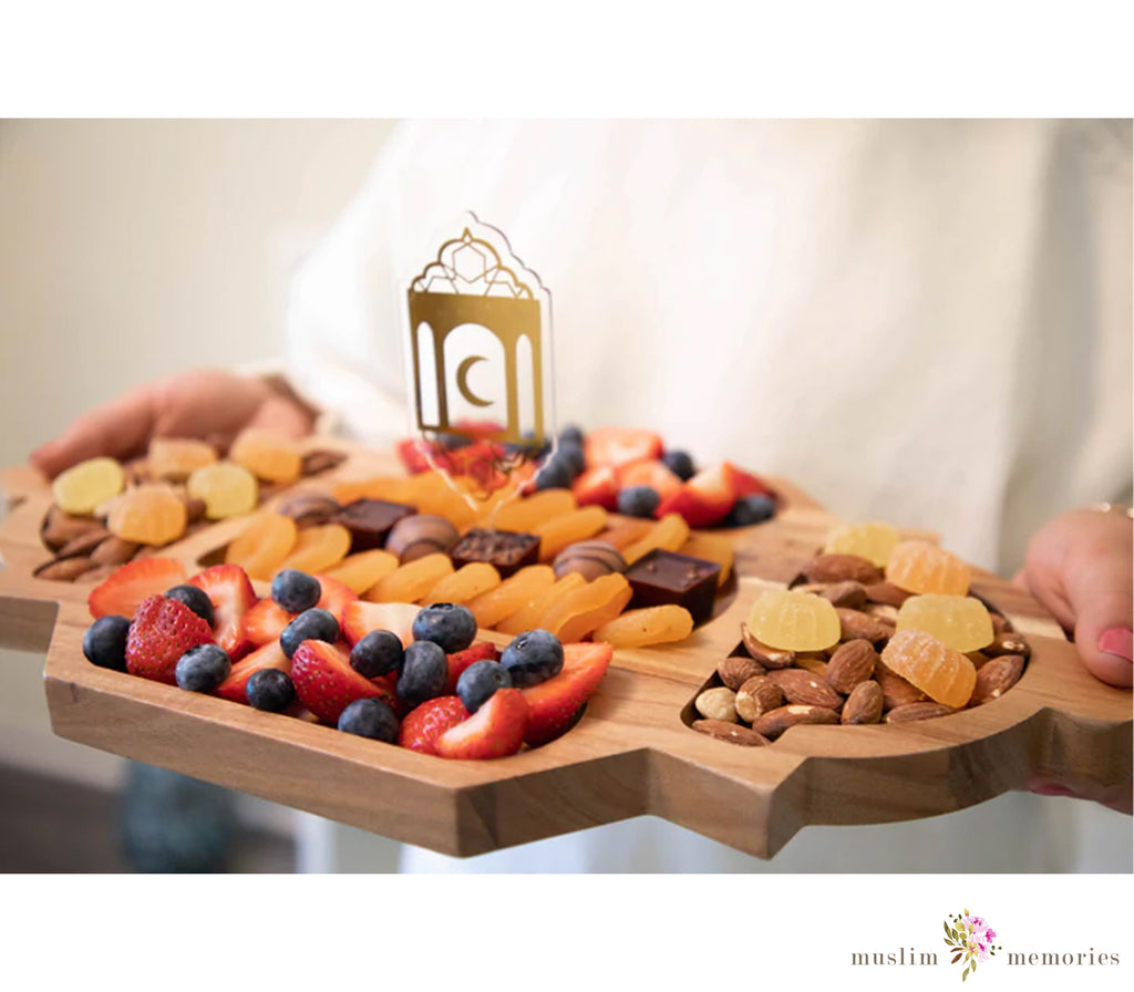 Wooden Lantern Serving Tray Amasi Decor