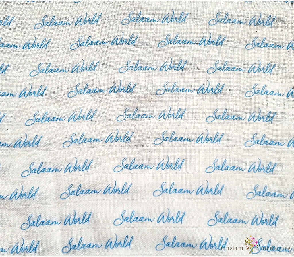 Super Muslim Blue 100% Cotton Baby Muslin Cloths Muslim Memories