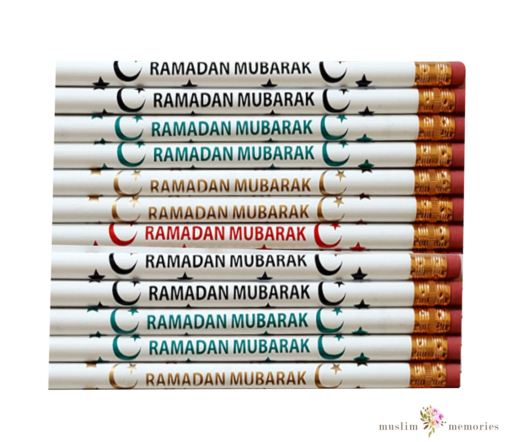 Ramadan Mubarak 12 Piece Pencils Set Muslim Memories
