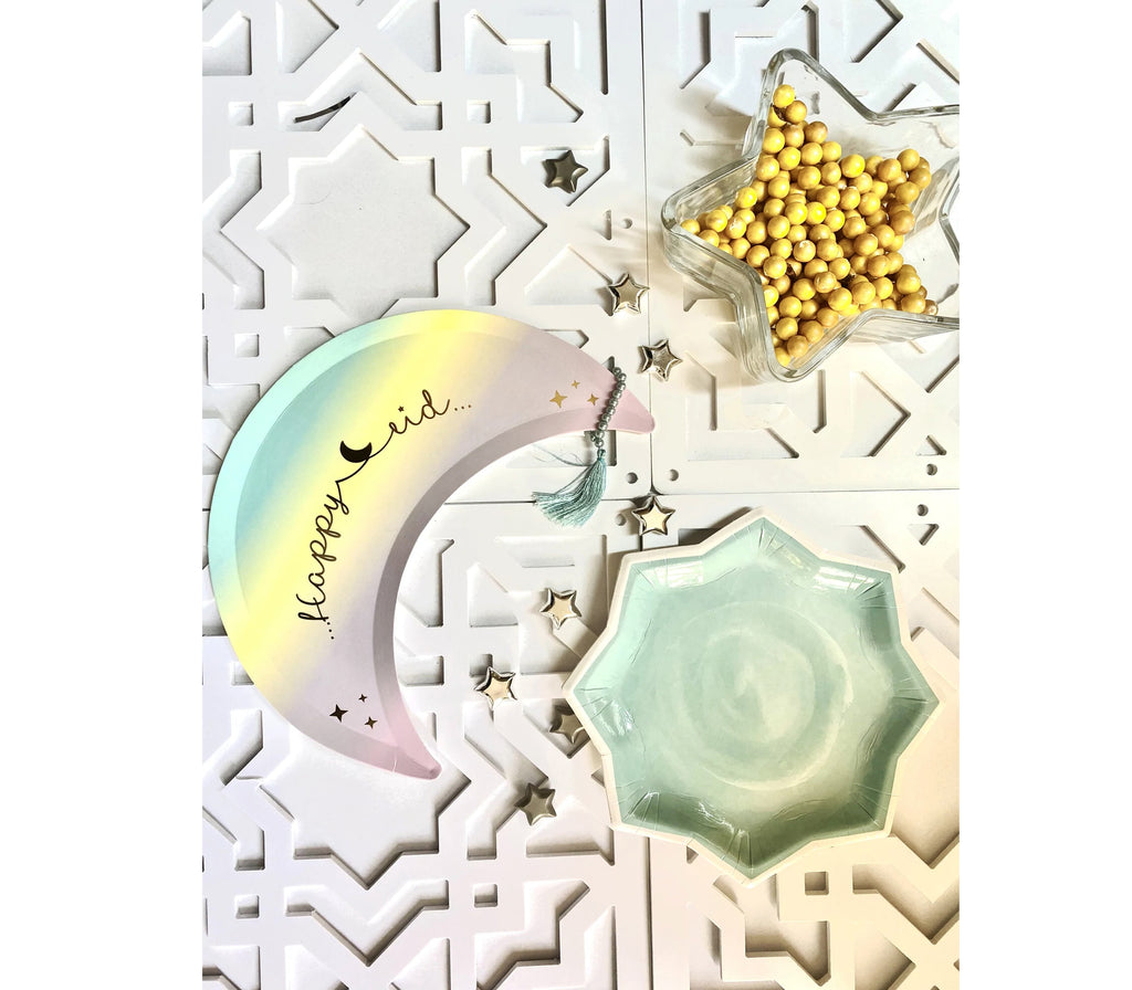 Eid Rainbow Crescent Plate Muslim Memories
