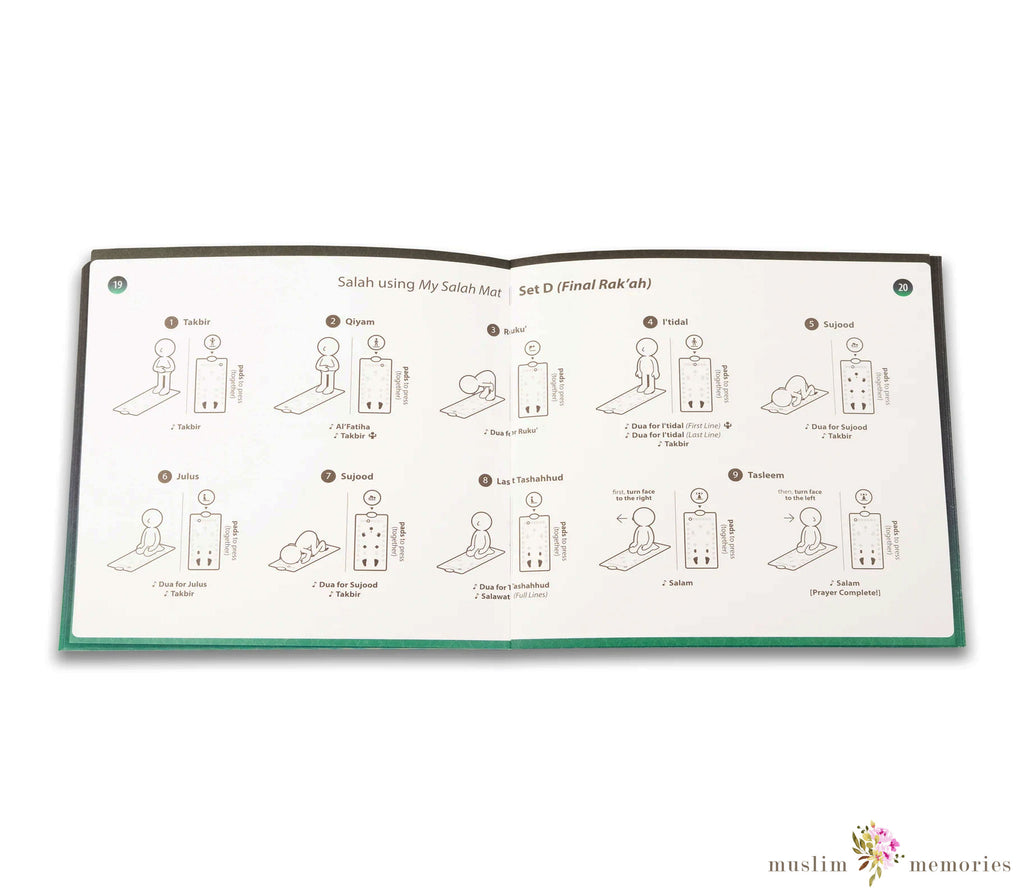 Interactive My Salah Prayer Mat Adult Version | Revert Adult Prayer Mat Muslim Memories