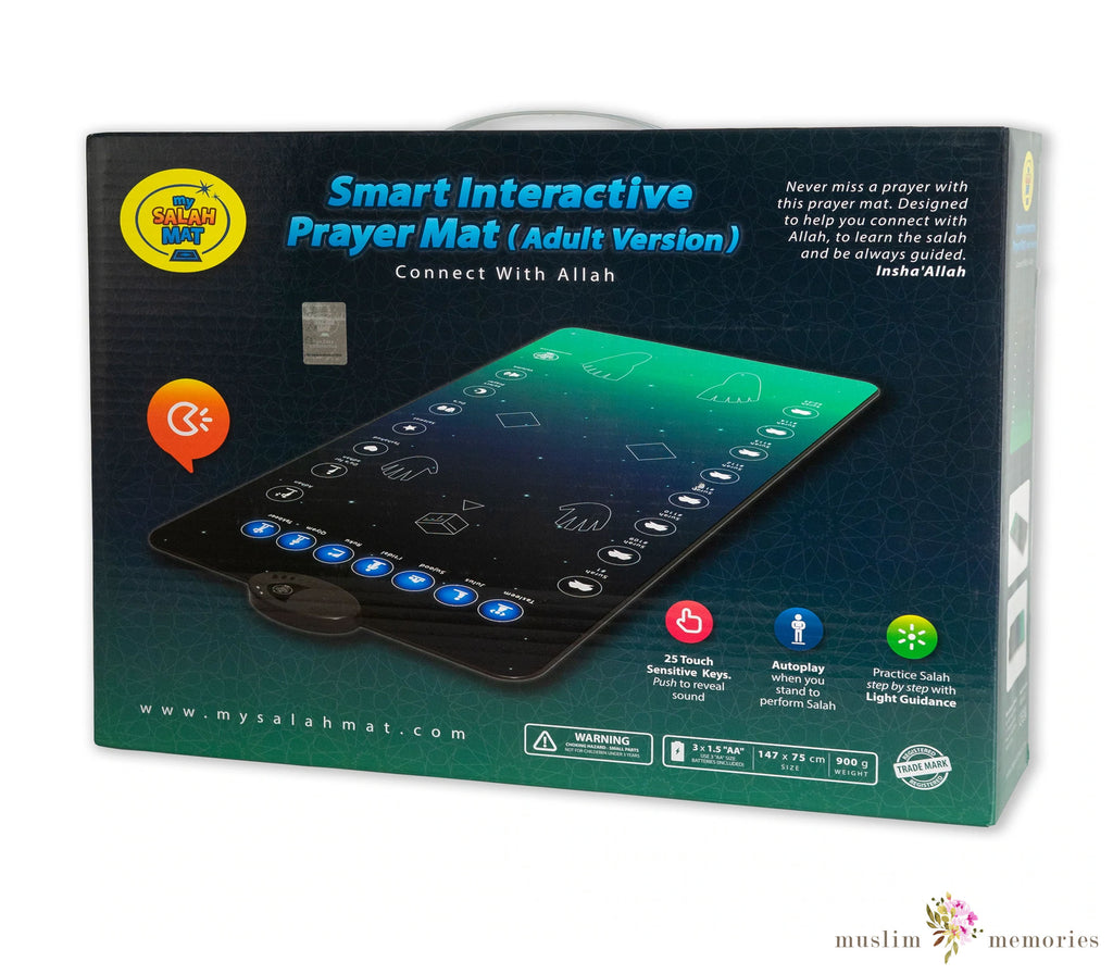 Interactive My Salah Prayer Mat Adult Version | Revert Adult Prayer Mat Muslim Memories