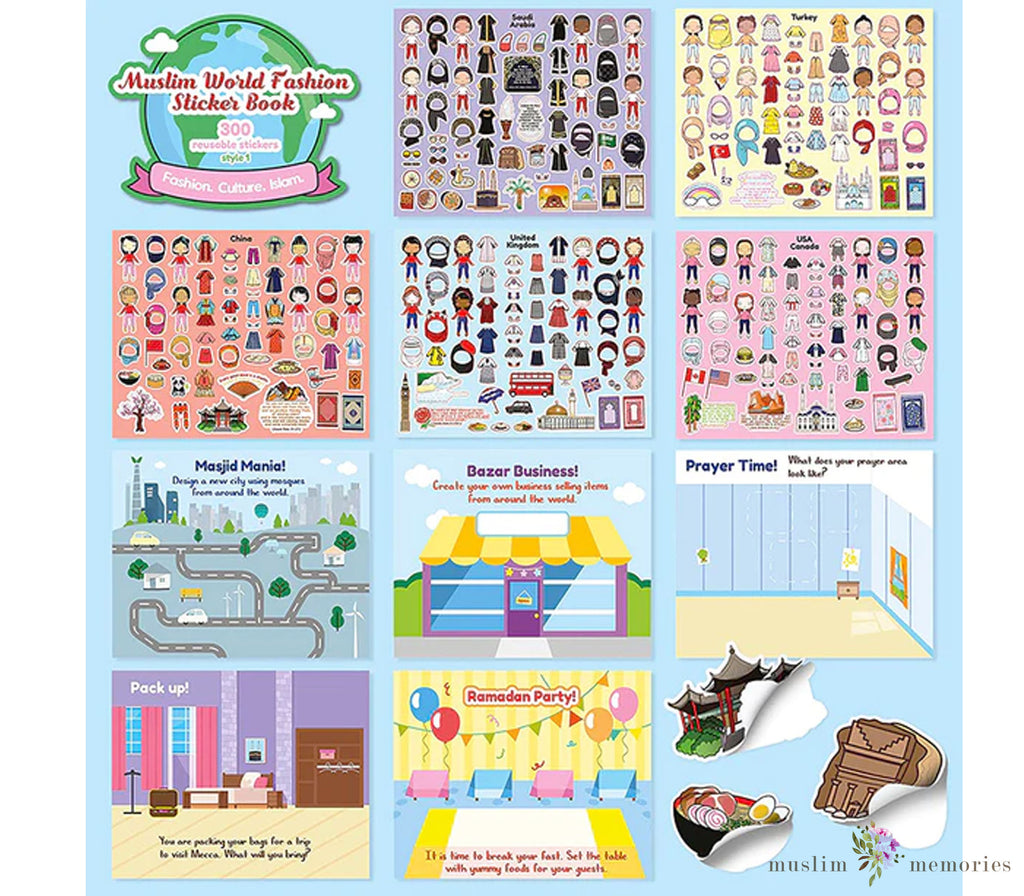Muslim World Fashion Sticker Book Muslim Memories