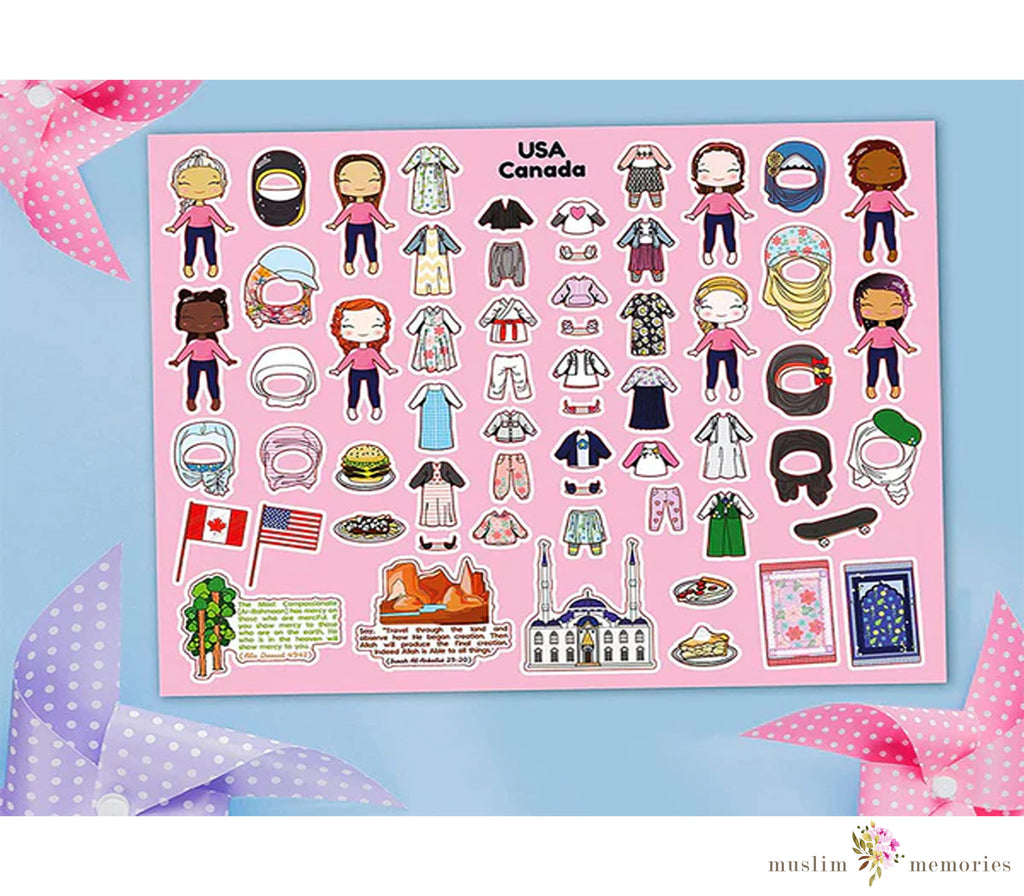 Muslim World Fashion Sticker Book Muslim Memories
