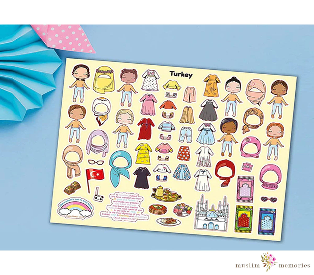 Muslim World Fashion Sticker Book Muslim Memories
