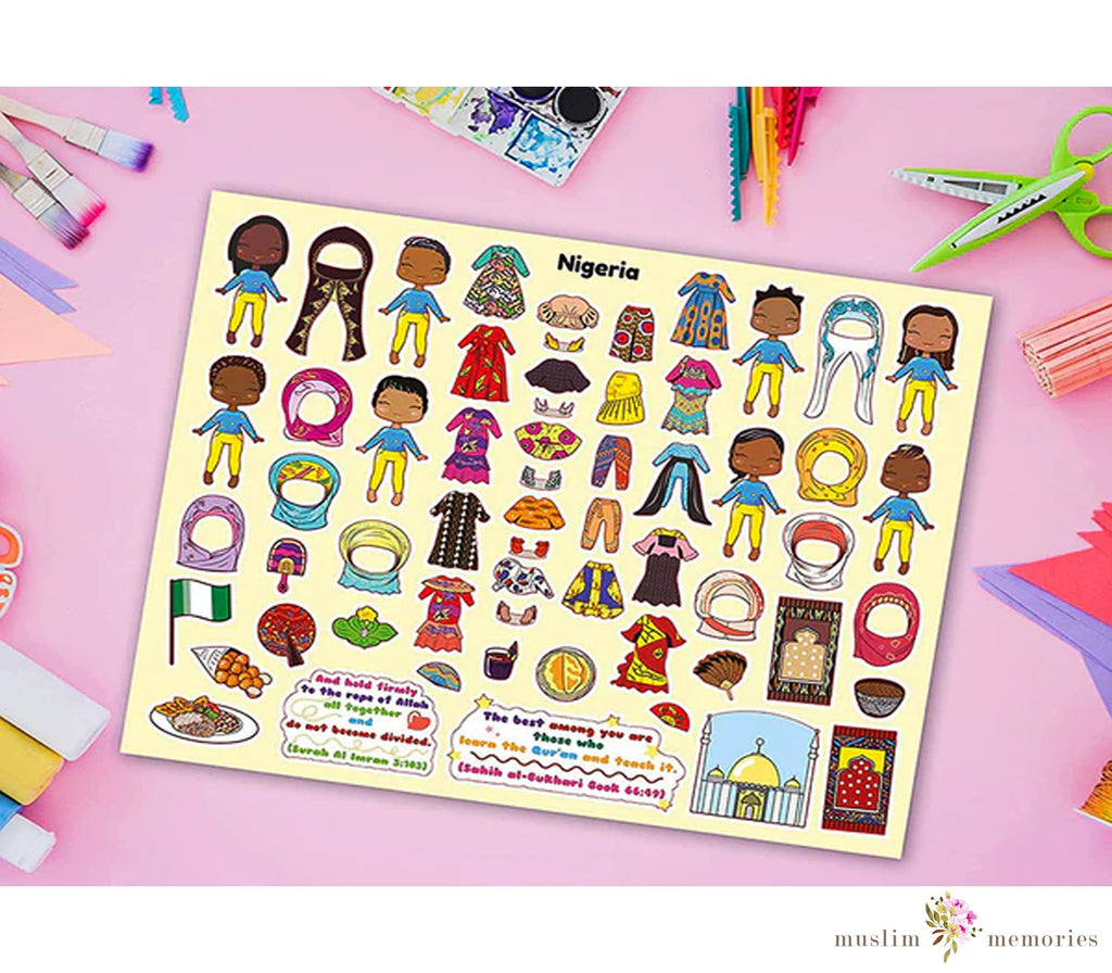 Muslim World Fashion Sticker Book Muslim Memories