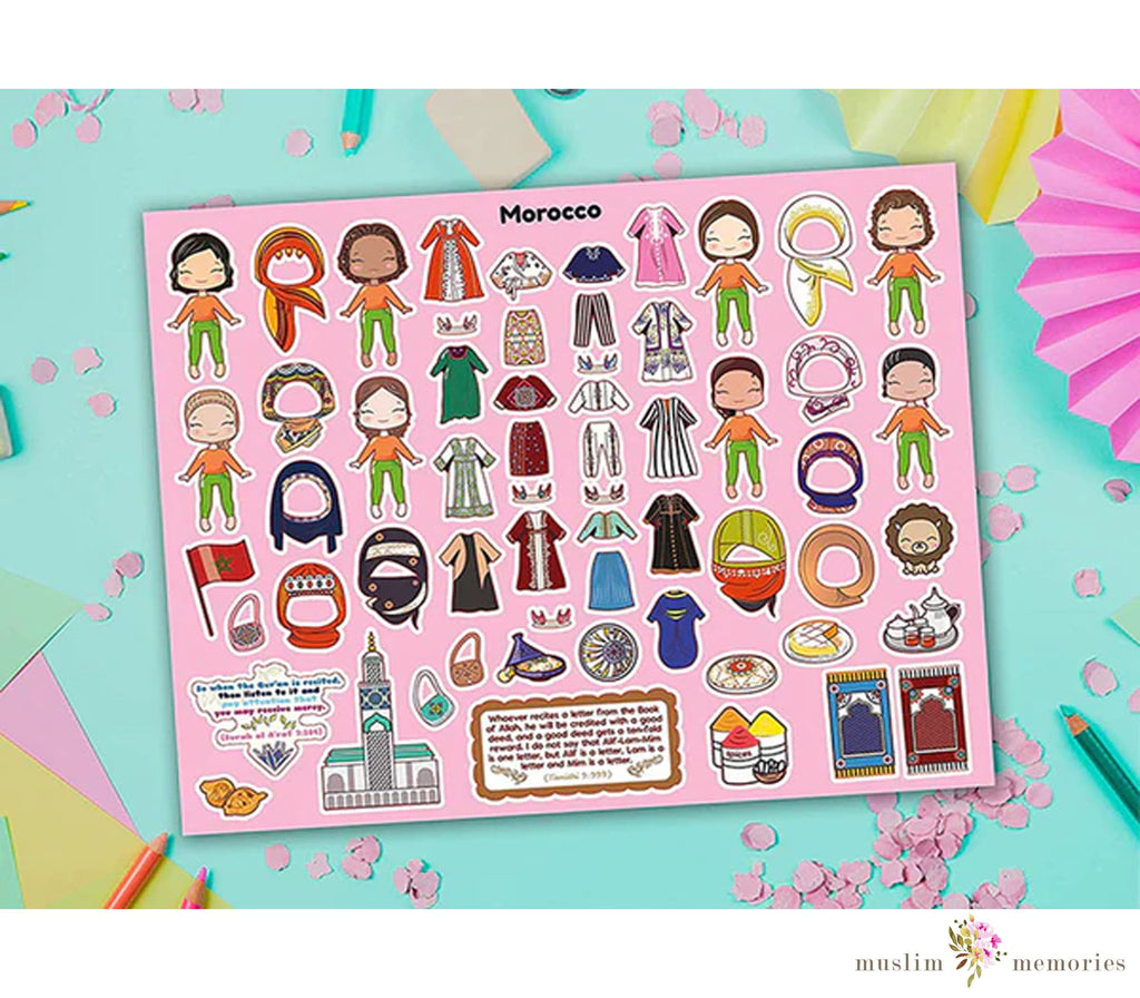 Muslim World Fashion Sticker Book Muslim Memories