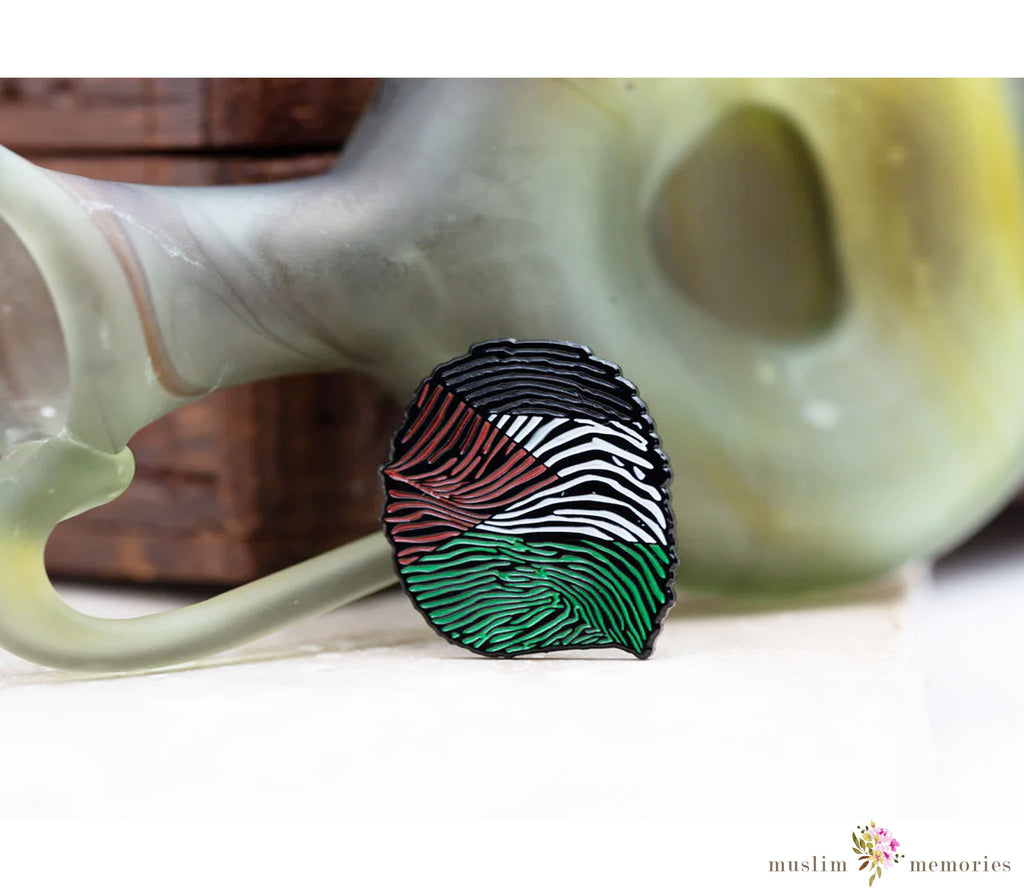 Islamic Fashion Palestine Pin Dammi Falastini Palestinian Freedom Flag LITTLE MECCA PRESS