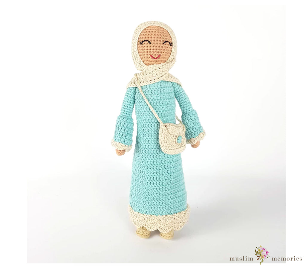 Hijab Doll with Abaya (Mint Color) Muslim Memories