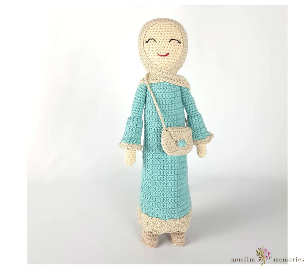 Hijab Doll with Abaya (Mint Color) Muslim Memories