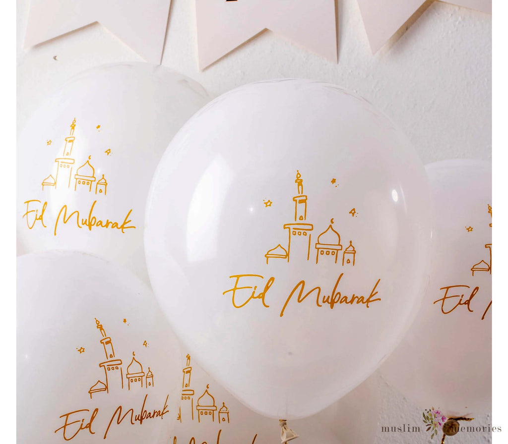 Eid Mubarak Celebration Latex Balloons (Set of 25) Amasi Decor