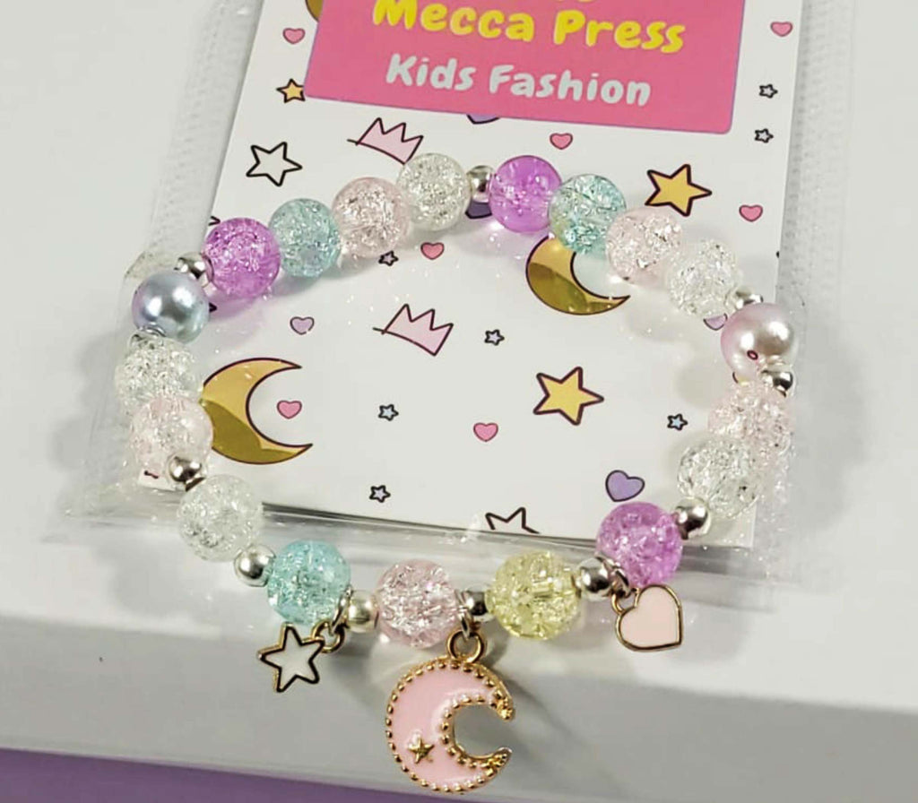 Glitter Moon and Star Bracelet for Girls Muslim Memories
