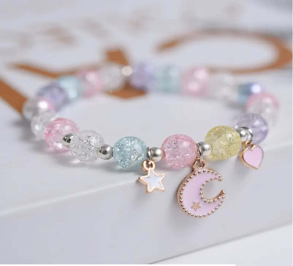 Glitter Moon and Star Bracelet for Girls Muslim Memories
