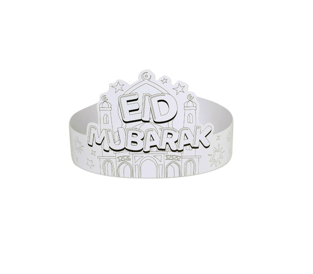 Pack of 5 Color In Eid Mubarak Crown Party Favors LITTLE MECCA PRESS