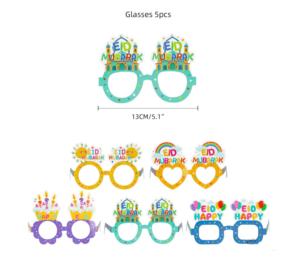 Eid-Mubarak-Party-Favor-Glasses-Set-Of-5 LITTLE-MECCA-PRESS
