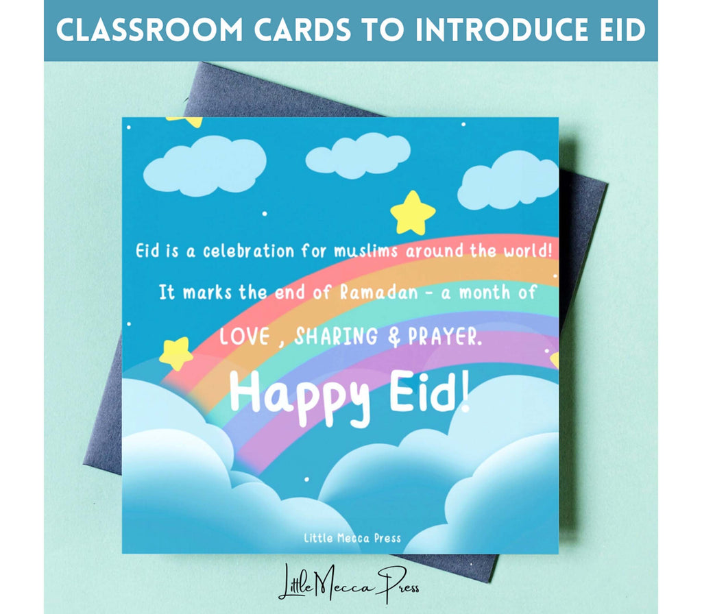 Eid Mubarak Dawah Cards Explaining the Celebration of Eid Set of 20 LITTLE MECCA PRESS