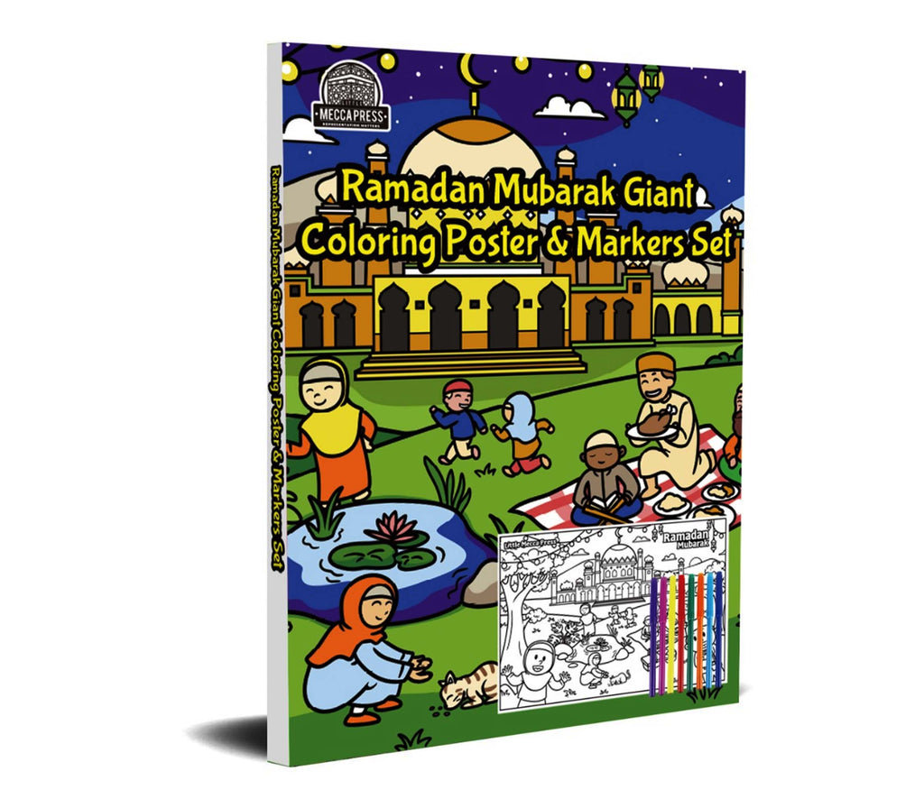 Ramadan Giant Coloring Poster Set with Markers LITTLE MECCA PRESS